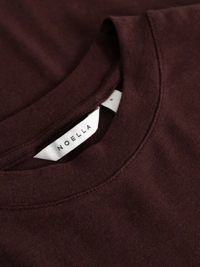 Lidie SS Top Burgundy Melange