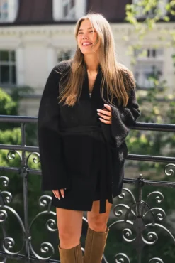 Lila Mohair Cardigan Black