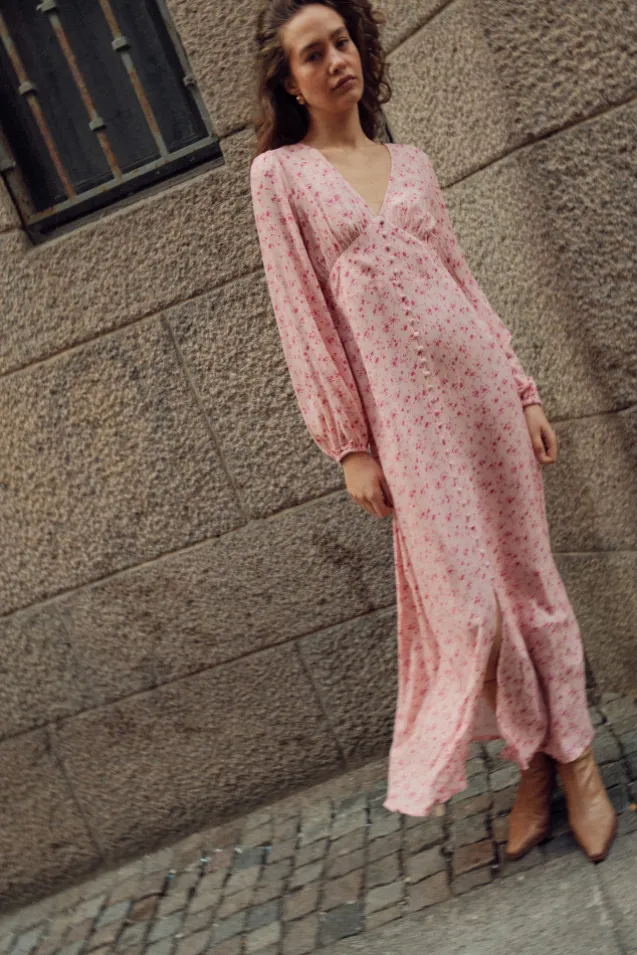 Lilith Maxi Dress Cheryl Pink Print