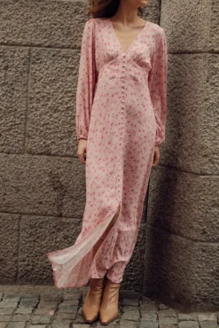 Lilith Maxi Dress Cheryl Pink Print