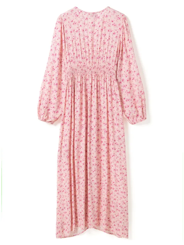 Lilith Maxi Dress Cheryl Pink Print