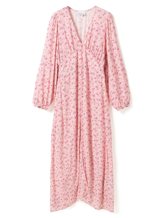 Lilith Maxi Dress Cheryl Pink Print