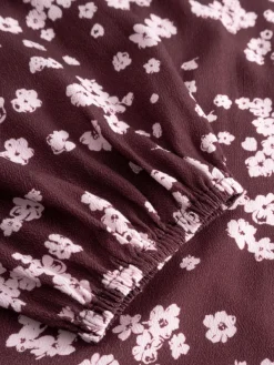 Lilith Maxi Dress Deja Burgundy Print