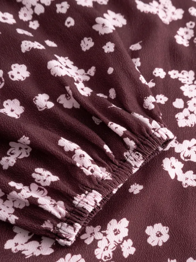 Lilith Maxi Dress Deja Burgundy Print