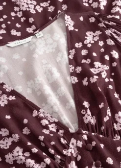 Lilith Maxi Dress Deja Burgundy Print