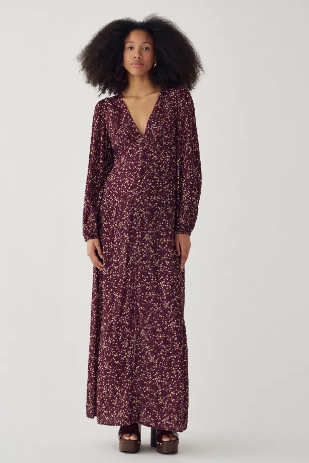 Lilith Maxi Dress Donata Winetasting Print