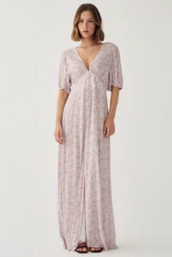 Lilith SS Maxi Dress Dolley Pink Print