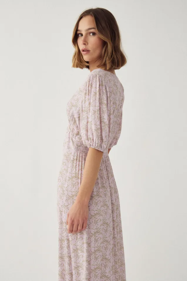 Lilith SS Maxi Dress Dolley Pink Print
