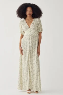 Lilith SS Maxi Dress Dolley Yellow Print