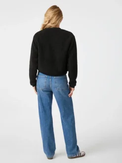 Limo Fluffy Knit Cardigan Black