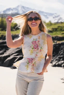 Linen Flounce Top Amore