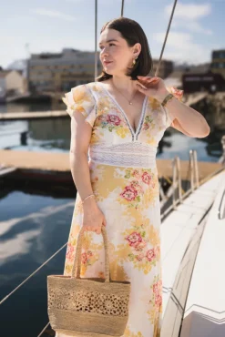 Linen V-Neck Dress Amore