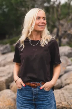 Linn Logo Tee B Coffee/C Quar