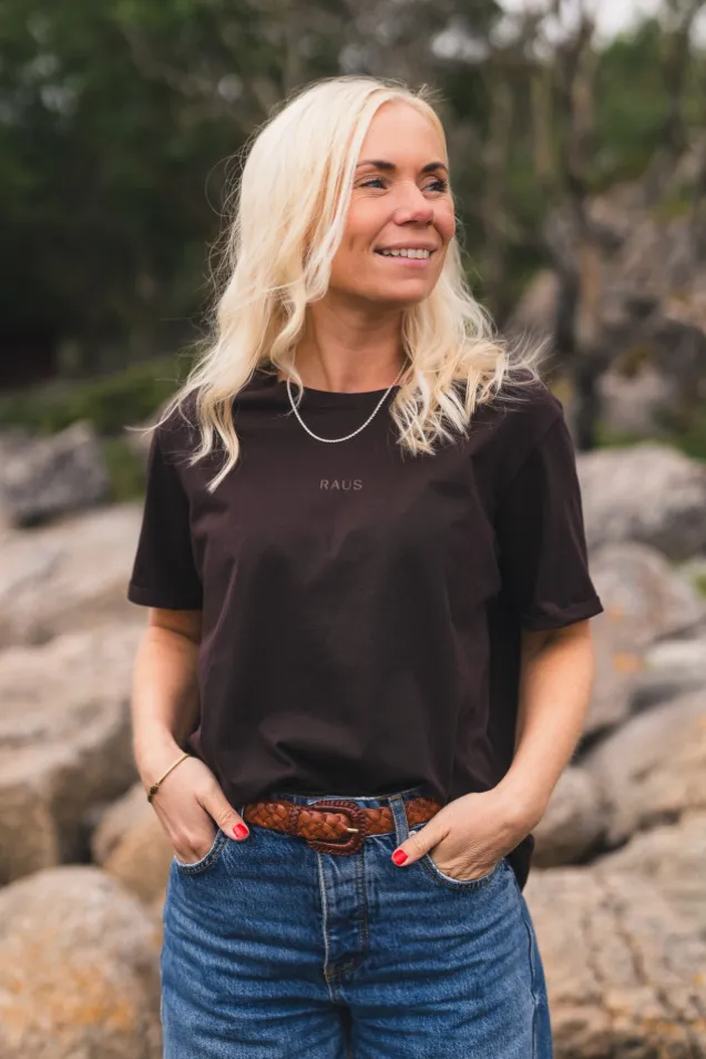 Linn Logo Tee B Coffee/C Quar