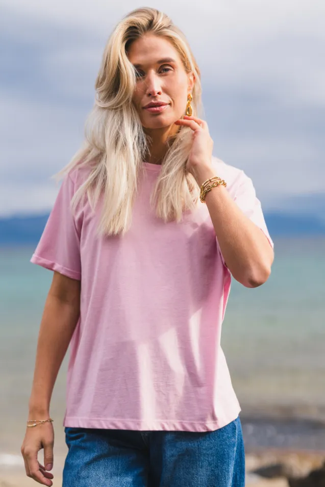 Linn Logo Tee S Lilac/Fairy T