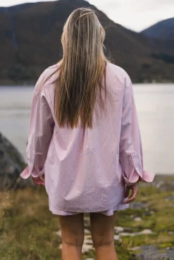 Loose Stripe Shirt Pink Mix