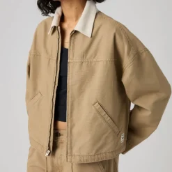 Loose Workwear Jacket Canvas Kelp