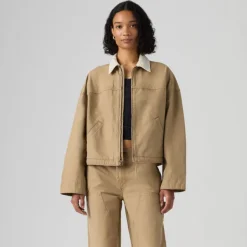 Loose Workwear Jacket Canvas Kelp
