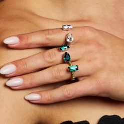 Lucy Ring Gold Emerald/Peridot