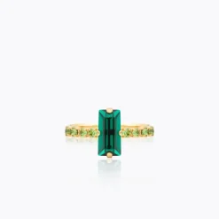Lucy Ring Gold Emerald/Peridot