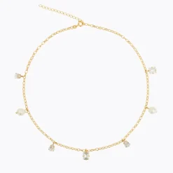 Lumina Necklace Gold Pearl/Crystal