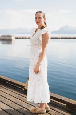 Luna CS Long Dress Star White