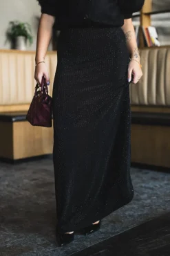 Luxe Sequin Skirt Black