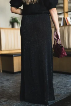 Luxe Sequin Skirt Black