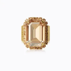Lydia Cocktail Ring Gold Golden Shadow