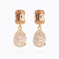Lydia Short Earrings Gold Ivory Cream Delite