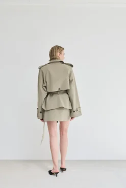 Majorstuen Trench Short Khaki