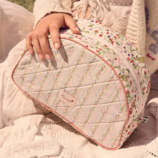 Makeup Bag Big Summer Stripes Blue
