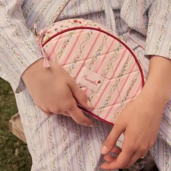 Makeup Bag Medium Summer Stripes Peach