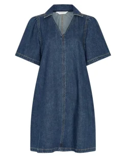 Manna Alena 2/4 Dress Mid Blue Wash