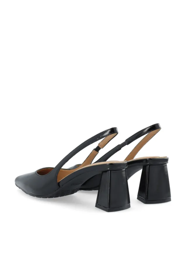 Maralyn Slingback Faux Leather Black Pratia