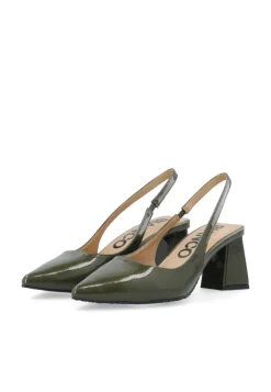 Maralyn Slingback Patent Olive