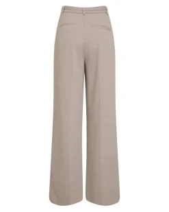 Marceli HW Pants Long Warm Light Grey Melange