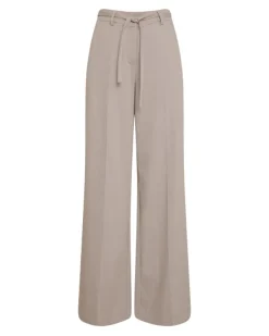Marceli HW Pants Long Warm Light Grey Melange