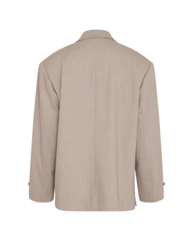 Marceli Oversized Blazer Warm Light Grey Melange