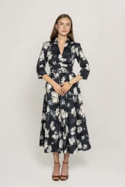 Maria Dress Blue Garden