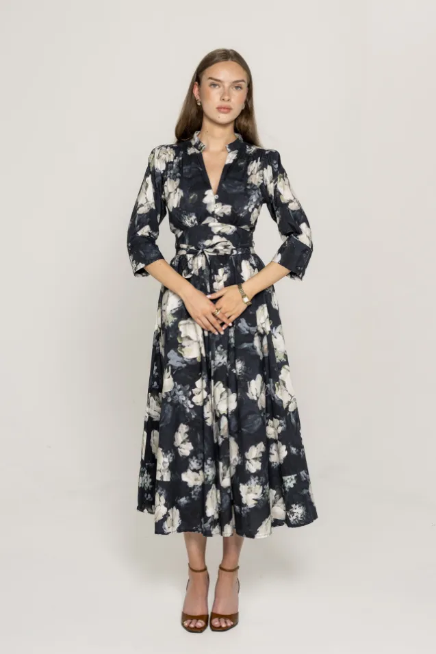Maria Dress Blue Garden