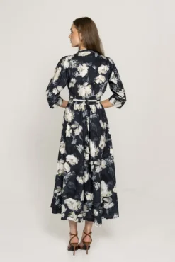 Maria Dress Blue Garden