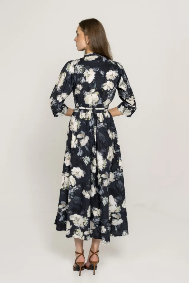 Maria Dress Blue Garden