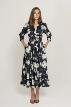 Maria Dress Blue Garden