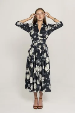 Maria Dress Blue Garden