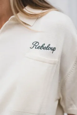 Marin Pocket Logo Knit Cream