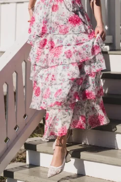Marli Big Flower Dress Creme