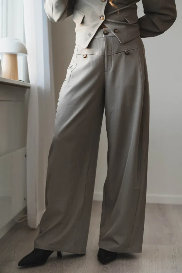 Massie Structure Pants Warm Grey