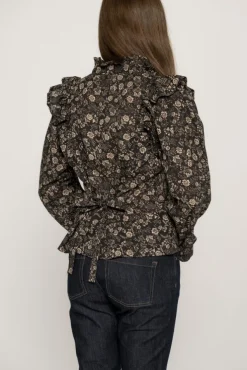 Maya Blouse Beige Botanic