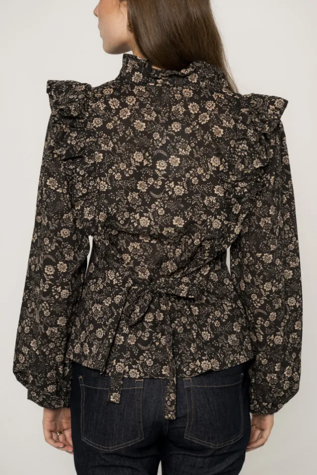 Maya Blouse Beige Botanic